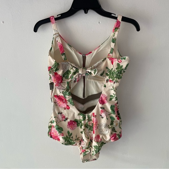 New! Leonisa shapewear slimming pink floral one piece swimsuit 37778 - Picture 3 of 10